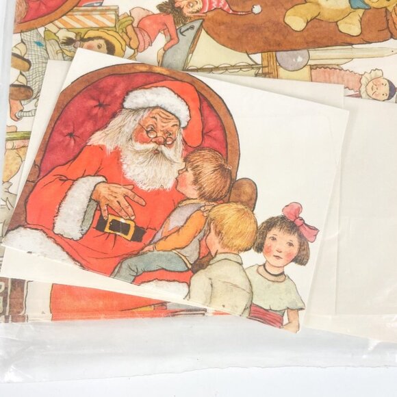 Vintage Current Inc Paper Christmas Gift Wrap Set New 1980s Ephemera - Picture 3 of 5